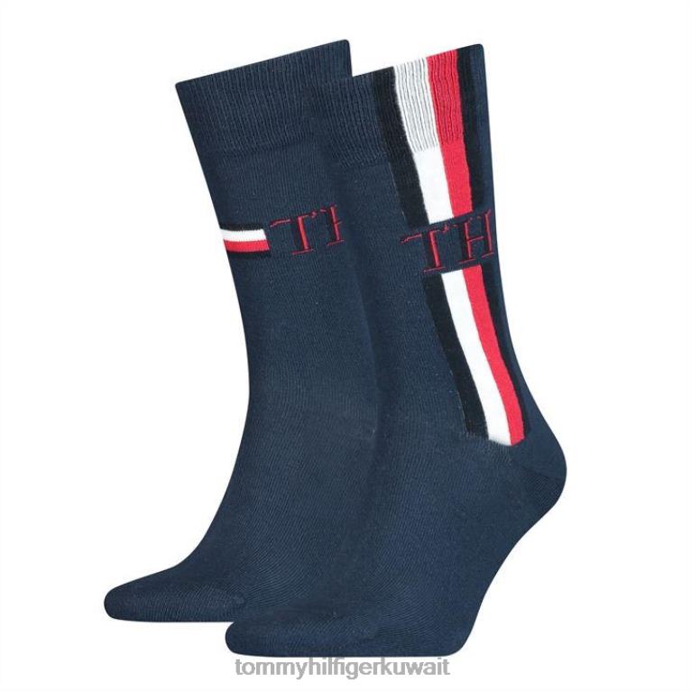 القوات البحرية Tommy Hilfiger جوارب دائرية من Bodywear Icon، عبوة من قطعتين 4464420544
