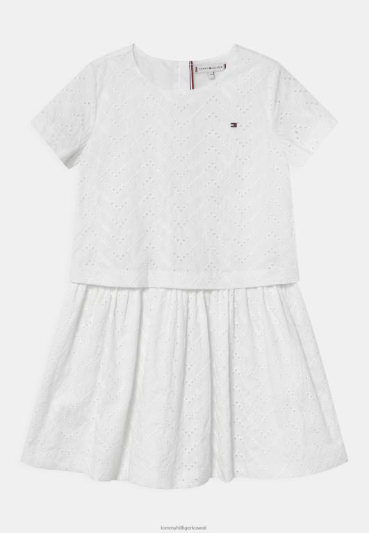 أبيض Tommy Hilfiger فستان كوكتيل/فستان للحفلات من Broderie anglaise 446447822