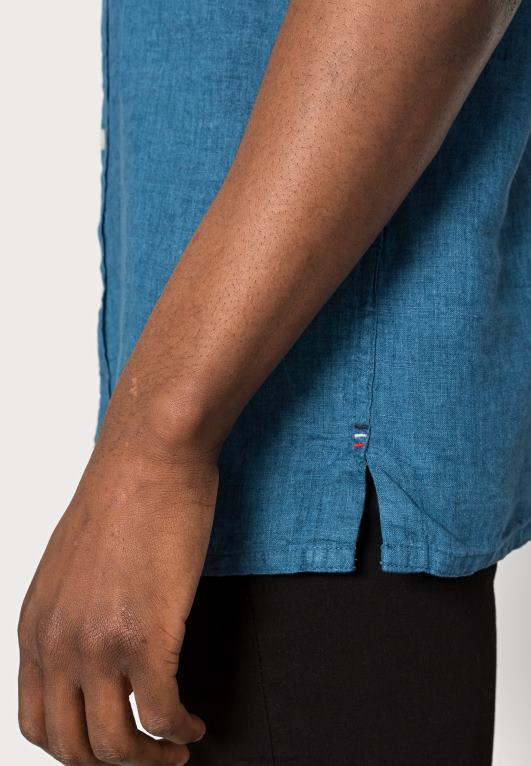 قفص الاتهام الأزرق Tommy Hilfiger الصلبة لى اليوسفي CF قميص 446444356