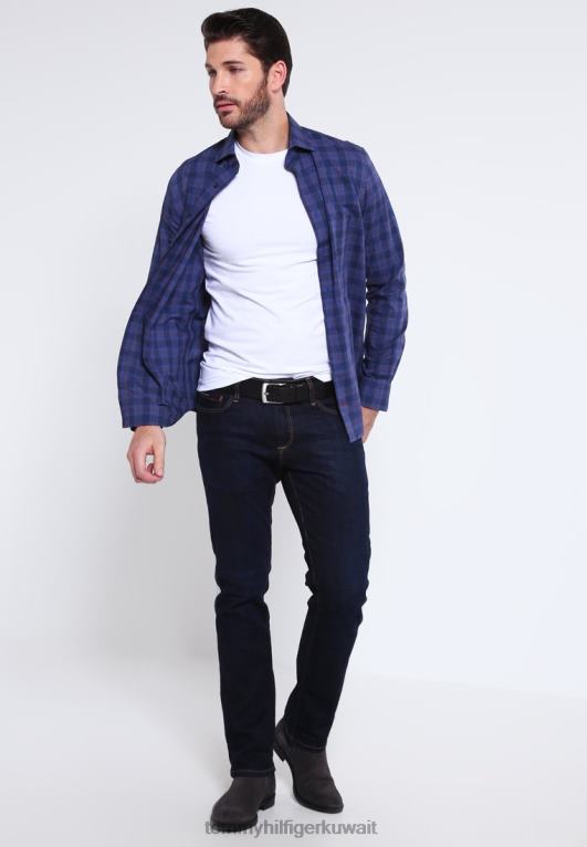 الأبيض الكلاسيكي Tommy Hilfiger تي شيرت أساسي جديد قابل للتمدد برقبة على شكل حرف C 446447272