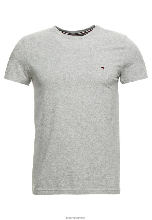 هيذر السحابة Tommy Hilfiger تي شيرت أساسي جديد قابل للتمدد برقبة على شكل حرف C 446447275