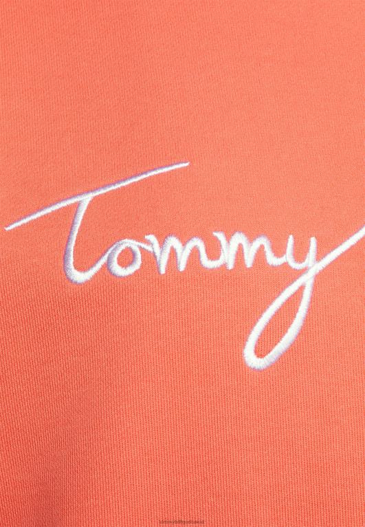 المرجان الكريستالي Tommy Hilfiger سويت شيرت برقبة على شكل حرف C 446447474