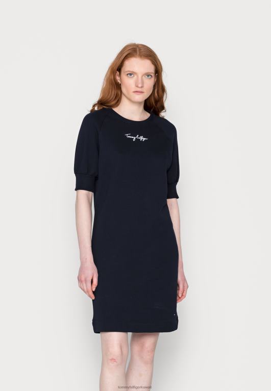 سماء الصحراء Tommy Hilfiger فستان قصير برسومات عادية C-NK فستان نهاري 446447969