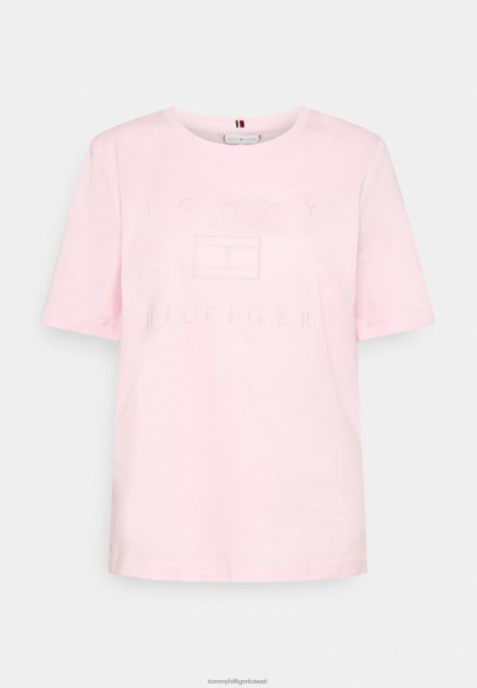 الوردي الباستيل Tommy Hilfiger تي شيرت أساسي C-NK معدني عادي 446448353