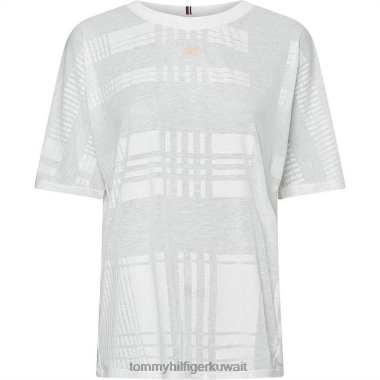 بيج فاتح Tommy Hilfiger حرق C-NK المحملة SS 4464420260