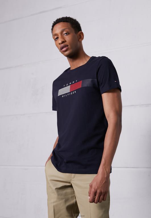 سماء الصحراء Tommy Hilfiger تي شيرت بطبعة جرافيك من Chest Corp 446444076