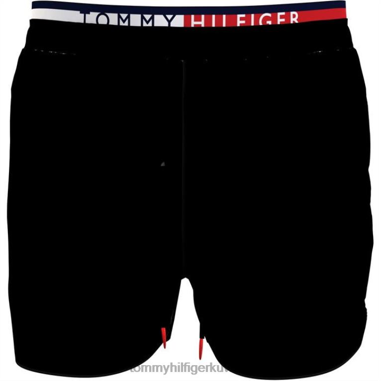 أسود Tommy Hilfiger رباط متوسط ​​DBL WB SF 4464420047