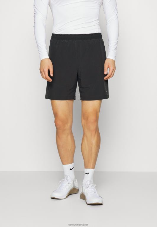 أسود Tommy Hilfiger Globalstripe الشريط التدريب السراويل الرياضية القصيرة 446448779