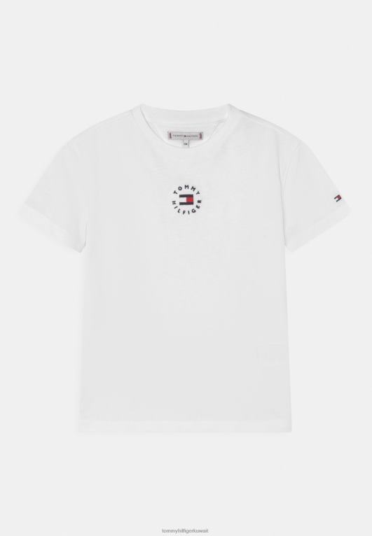 أبيض Tommy Hilfiger تي شيرت أساسي للجنسين من Heritagelogo 446447653