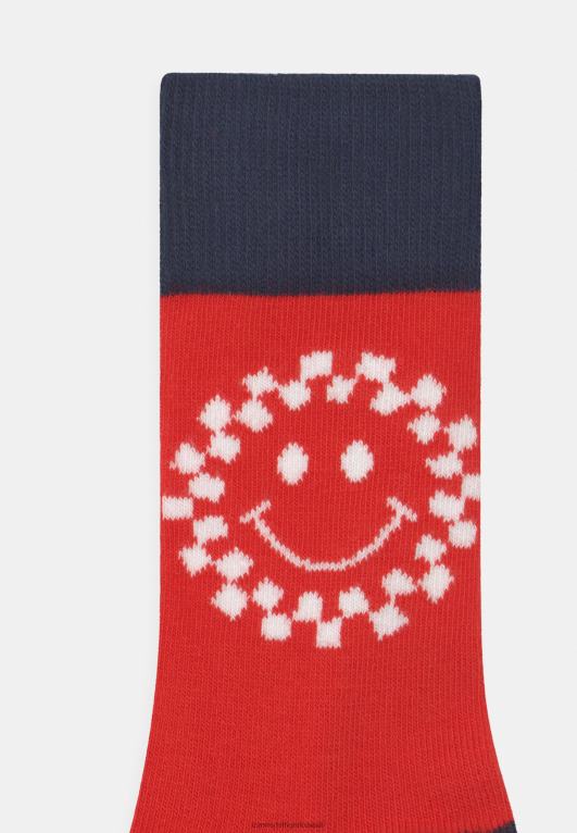 أحمر برتقالي Tommy Hilfiger مجموعة جوارب من Kids RacerCheck Giftbox للجنسين مكونة من 3 قطع 446447110