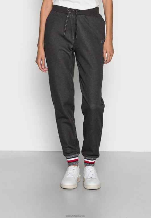 هيذر رمادي غامق Tommy Hilfiger سروال رياضي مريح من Lurex jogger 446448811