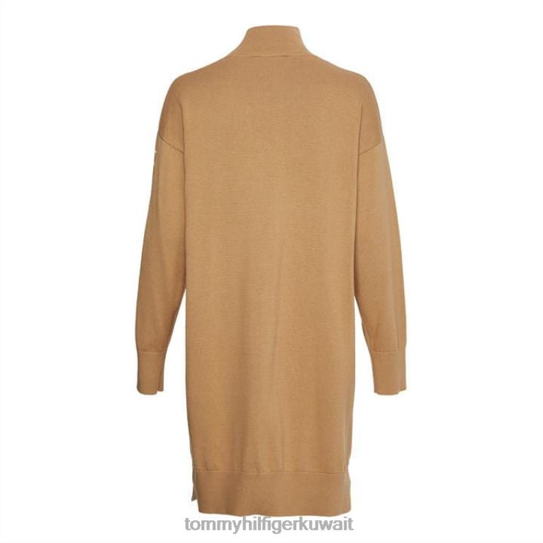 البلد الكاكي Tommy Hilfiger فستان M-NK من القطن برسومات 4464420981