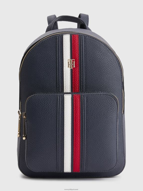 الفضاء الأزرق Tommy Hilfiger حقيبة ظهر بشريط يحمل توقيع Monogram 446441785