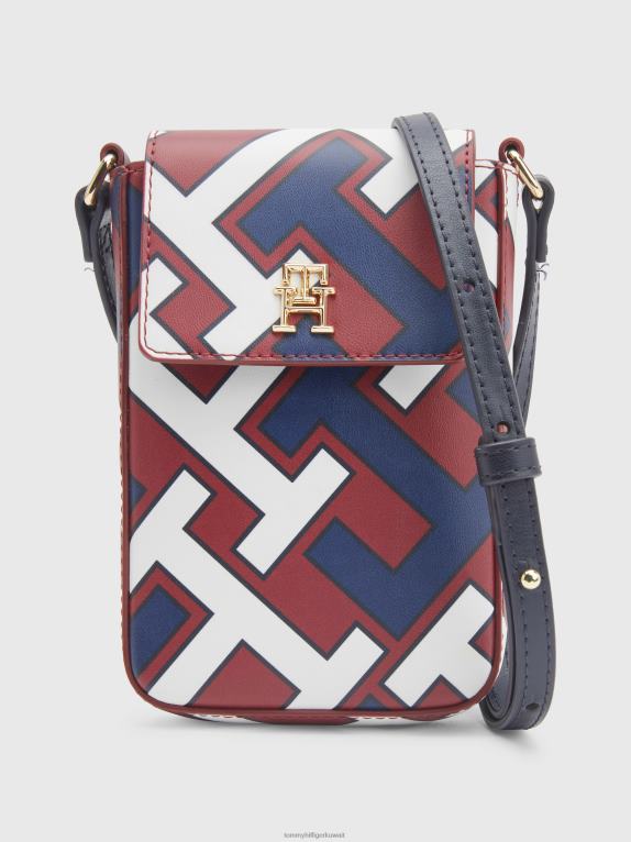 مزيج الشركات Tommy Hilfiger حقيبة هاتف مميزة بطبعة Monogram 446441946