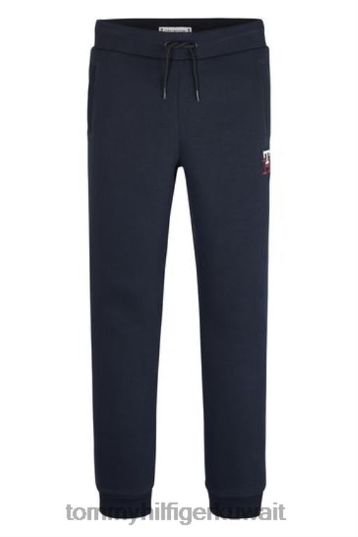 أزرق Tommy Hilfiger بنطال رياضي بطبعة Monogram 446443507