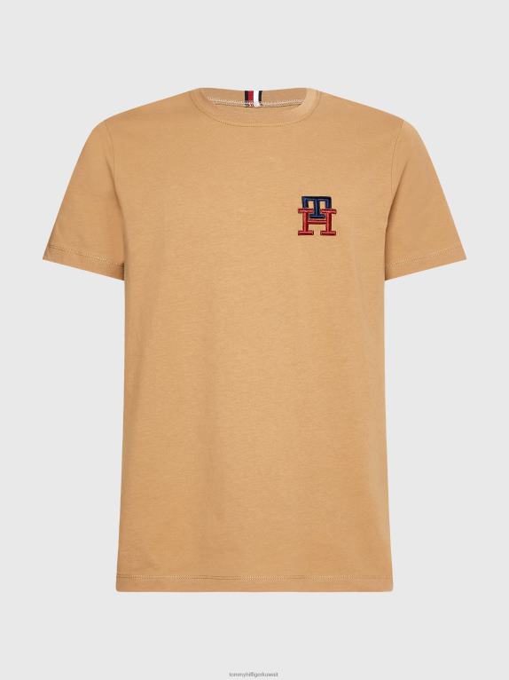 الكاكي الريف Tommy Hilfiger تيشيرت بتطريز حرف Monogram أساسي 44644741