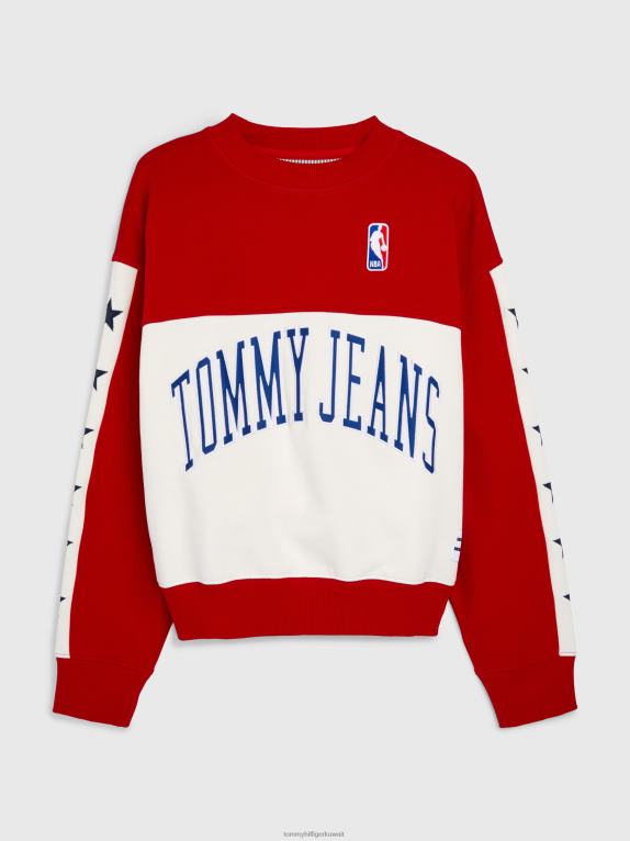 أحمر ريفي Tommy Hilfiger الجينز والبلوزات يشبه الصندوق NBA 446442653