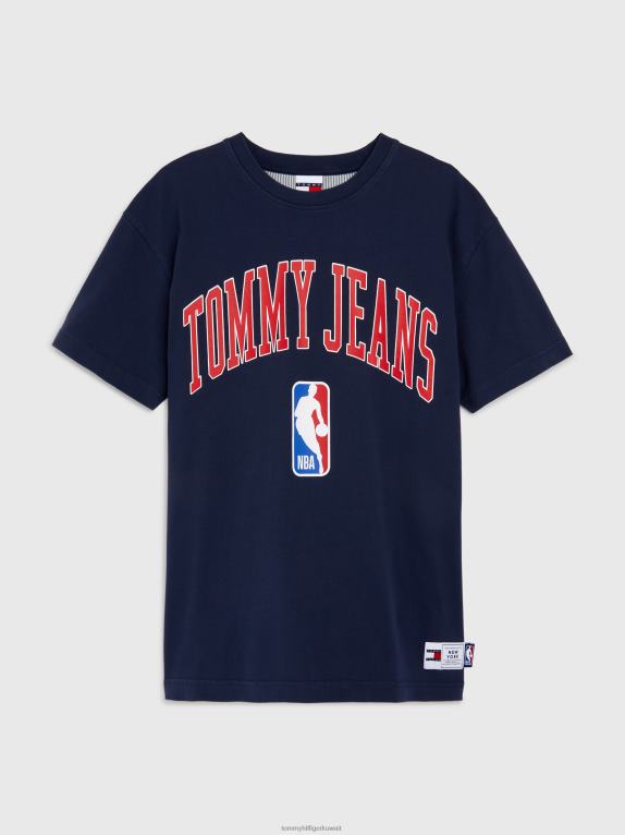 الشفق البحرية / أنيقة Tommy Hilfiger تي شيرت جينز وشعار NBA مريح 446442862