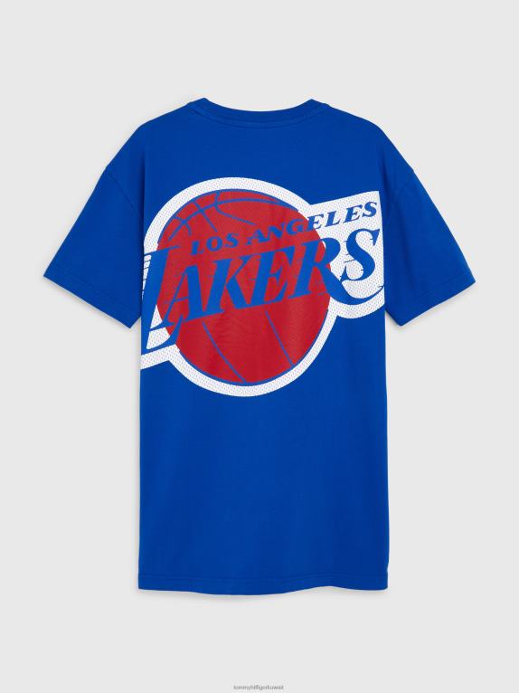 ملكي الأزرق / لا ليكرز Tommy Hilfiger تي شيرت جينز وشارة NBA مريح 446442868