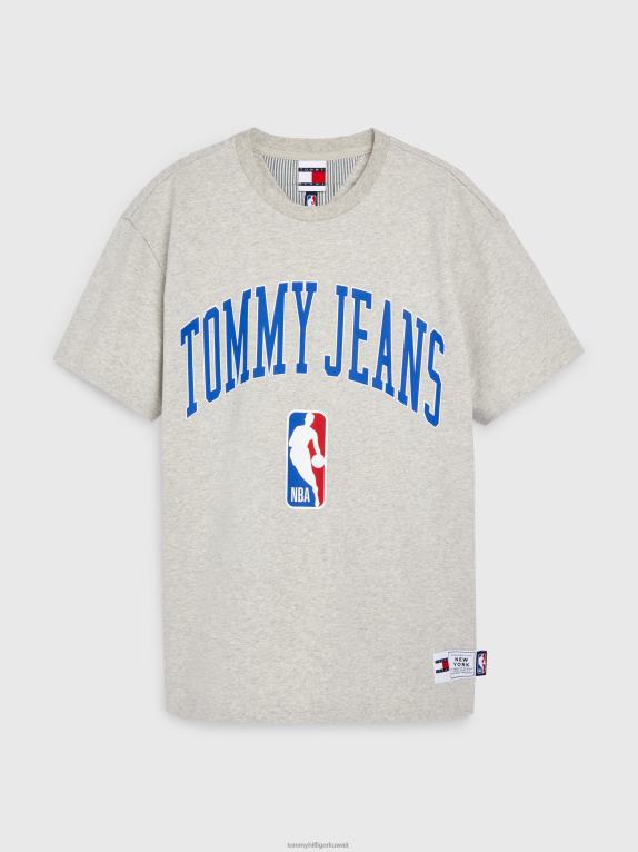 هيذر رمادي Tommy Hilfiger تي شيرت جينز وشعار NBA مريح 446442873