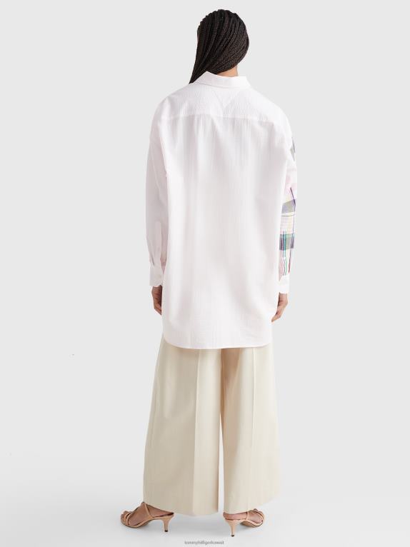 وردي فاتح باستيل Tommy Hilfiger قميص قطني مربعات من Prep crest Madras 446442410