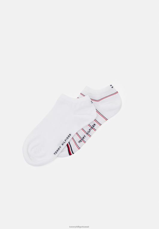 أبيض Tommy Hilfiger حذاء رياضي نسائي من Preppy مكون من قطعتين من الجوارب 446446721