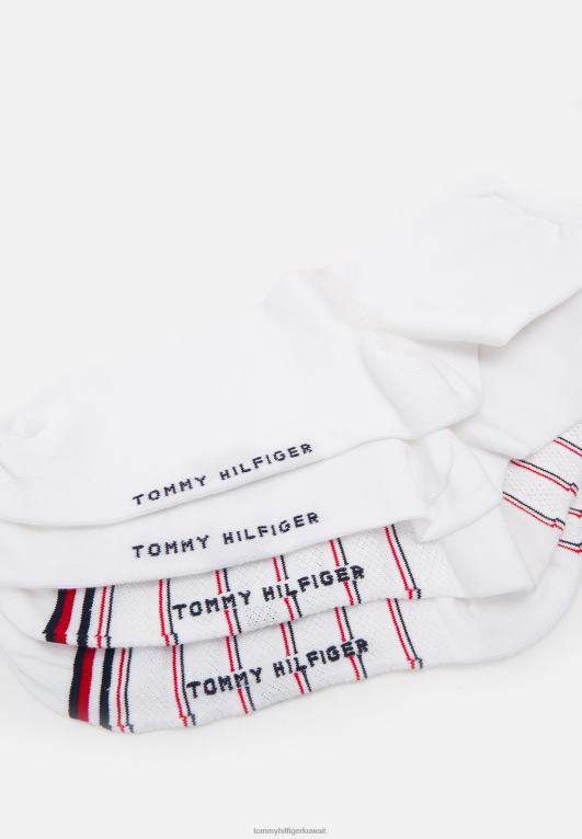 أبيض Tommy Hilfiger جوارب قصيرة للنساء من Preppy، عبوة من قطعتين 446447069