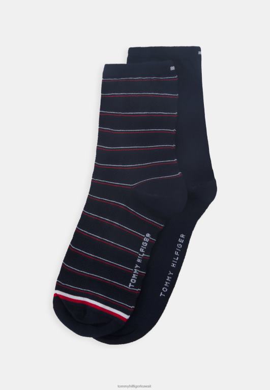 القوات البحرية Tommy Hilfiger جوارب قصيرة للنساء من Preppy، عبوة من قطعتين 446447099