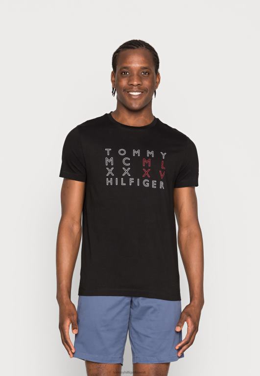 أسود Tommy Hilfiger تي شيرت بطبعة نص من شركة RWB 446445584