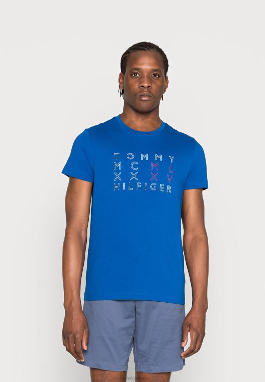 الجزيرة اليونانية الزرقاء Tommy Hilfiger تي شيرت بطبعة نص من شركة RWB 446446036