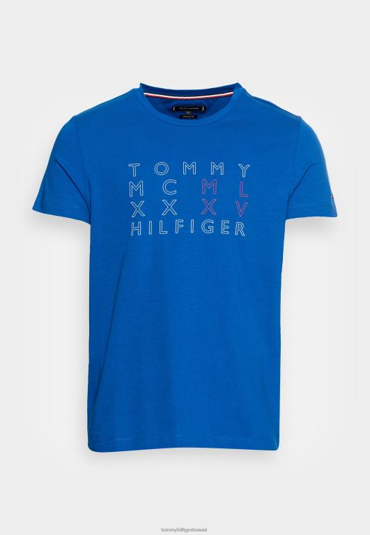 الجزيرة اليونانية الزرقاء Tommy Hilfiger تي شيرت بطبعة نص من شركة RWB 446446036