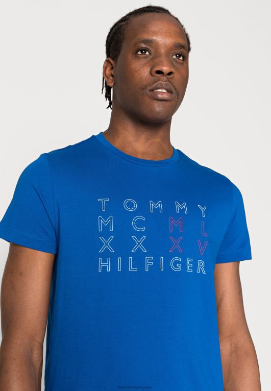 الجزيرة اليونانية الزرقاء Tommy Hilfiger تي شيرت بطبعة نص من شركة RWB 446446036