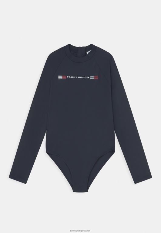 سماء الصحراء Tommy Hilfiger ملابس السباحة Rashguard من قطعة واحدة 446445636