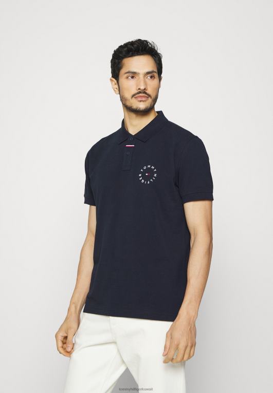 سماء الصحراء Tommy Hilfiger قميص بولو عادي بشعار شركة Roundall 446447664