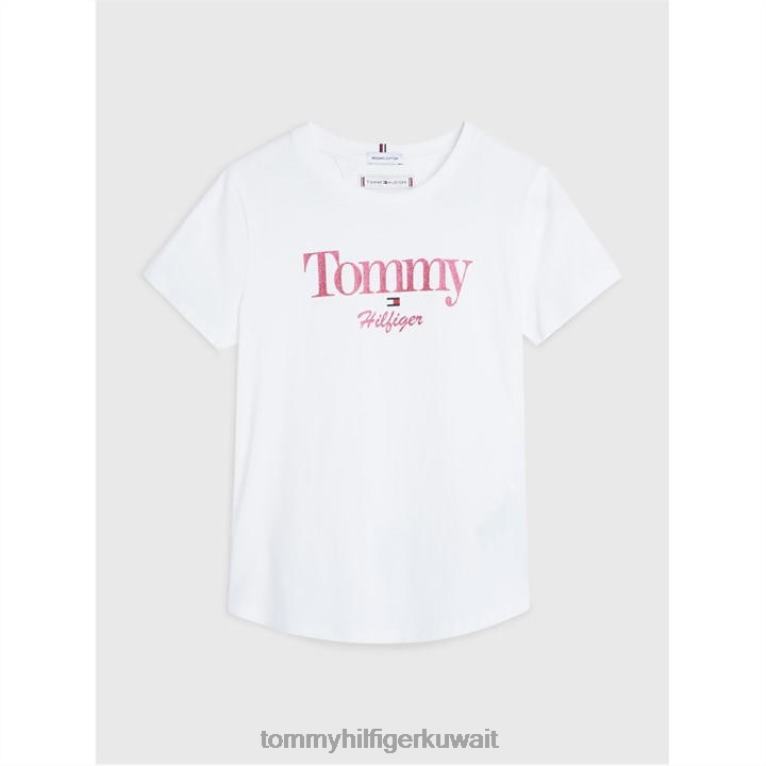 يب ابيض Tommy Hilfiger تي شيرت تومي جرافيك لامع S/S 4464420937