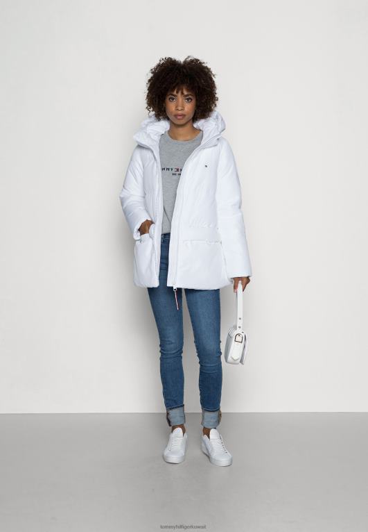 البصرية الأبيض Tommy Hilfiger معطف شتوي مبطن بشعار Sorona 446448542