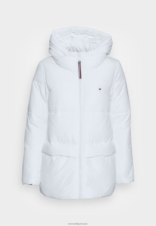 البصرية الأبيض Tommy Hilfiger معطف شتوي مبطن بشعار Sorona 446448542