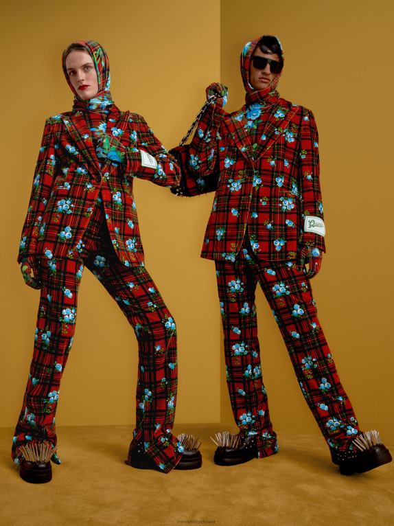 أحمر Tommy Hilfiger سترة TH X ريتشارد كوين الترتان 446442020