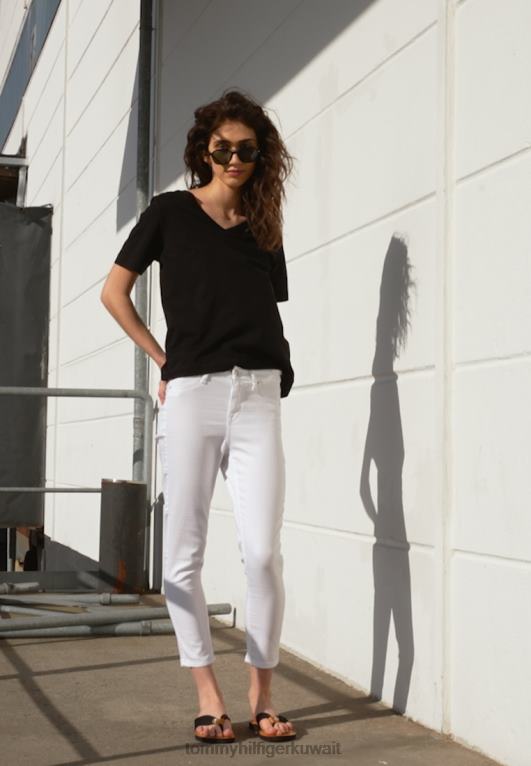 أسود Tommy Hilfiger صنادل الشاطئ على شكل حرف T 446448254