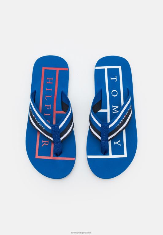 الجزيرة اليونانية الزرقاء Tommy Hilfiger شرائط الصنادل الشاطئية على شكل حرف T 446448344