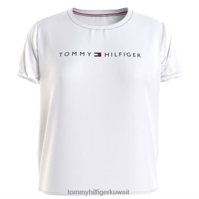 واي سي دي أبيض Tommy Hilfiger تي شيرت نسائي قصير الأكمام من Tommy Bodywear Origin 4464420769