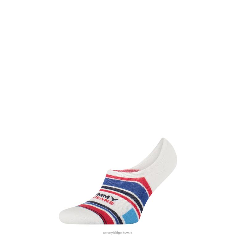 تومي الأصلي Tommy Hilfiger عبوة واحدة من جوارب Uni TJ No Show عالية القطع متعددة الألوان 44644567