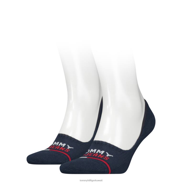 القوات البحرية Tommy Hilfiger عبوة من قطعتين من جوارب Uni Tj No Show متوسطة القطع 446441933
