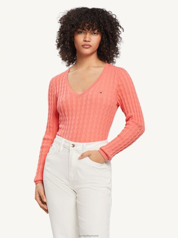 المرجان الكريستالي Tommy Hilfiger سترة كلاسيكية برقبة على شكل حرف V 446442203