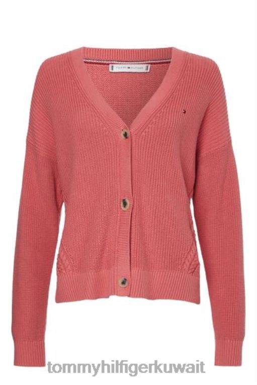 لون القرنفل Tommy Hilfiger سترة هايانا برقبة على شكل حرف V 446443404