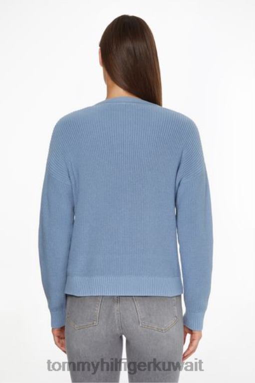 أزرق Tommy Hilfiger سترة هايانا برقبة على شكل حرف V 446443518