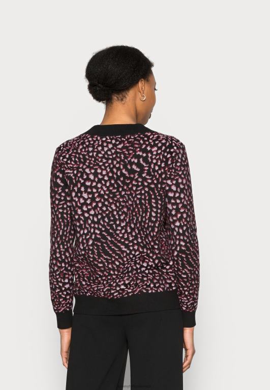 أسود أحمر Tommy Hilfiger سترة على شكل حيوان V-NK باللون الأسود والأحمر 446445571