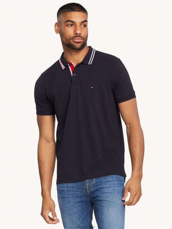 سماء الصحراء Tommy Hilfiger بولو بياقة جاكار من WCC 446441091