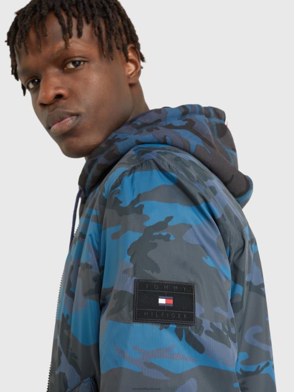 سماء الصحراء Tommy Hilfiger سترة بومبر ذات وجهين من WCC 44644656