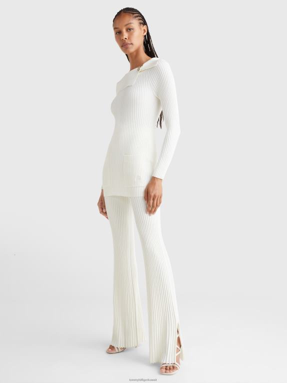 عاج Tommy Hilfiger بنطال ضيق من نسيج مضلع من West Coast Prep 446442177